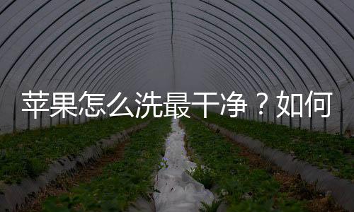 苹果怎么洗最干净？如何清洗苹果才干净